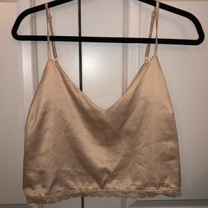 blush pink silk tank top